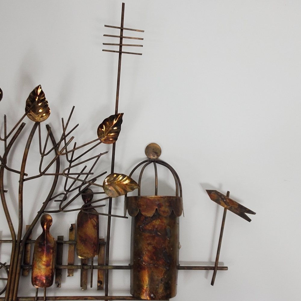 Vintage copper 1974 Enesco 3D wall art - Picture 5 of 11